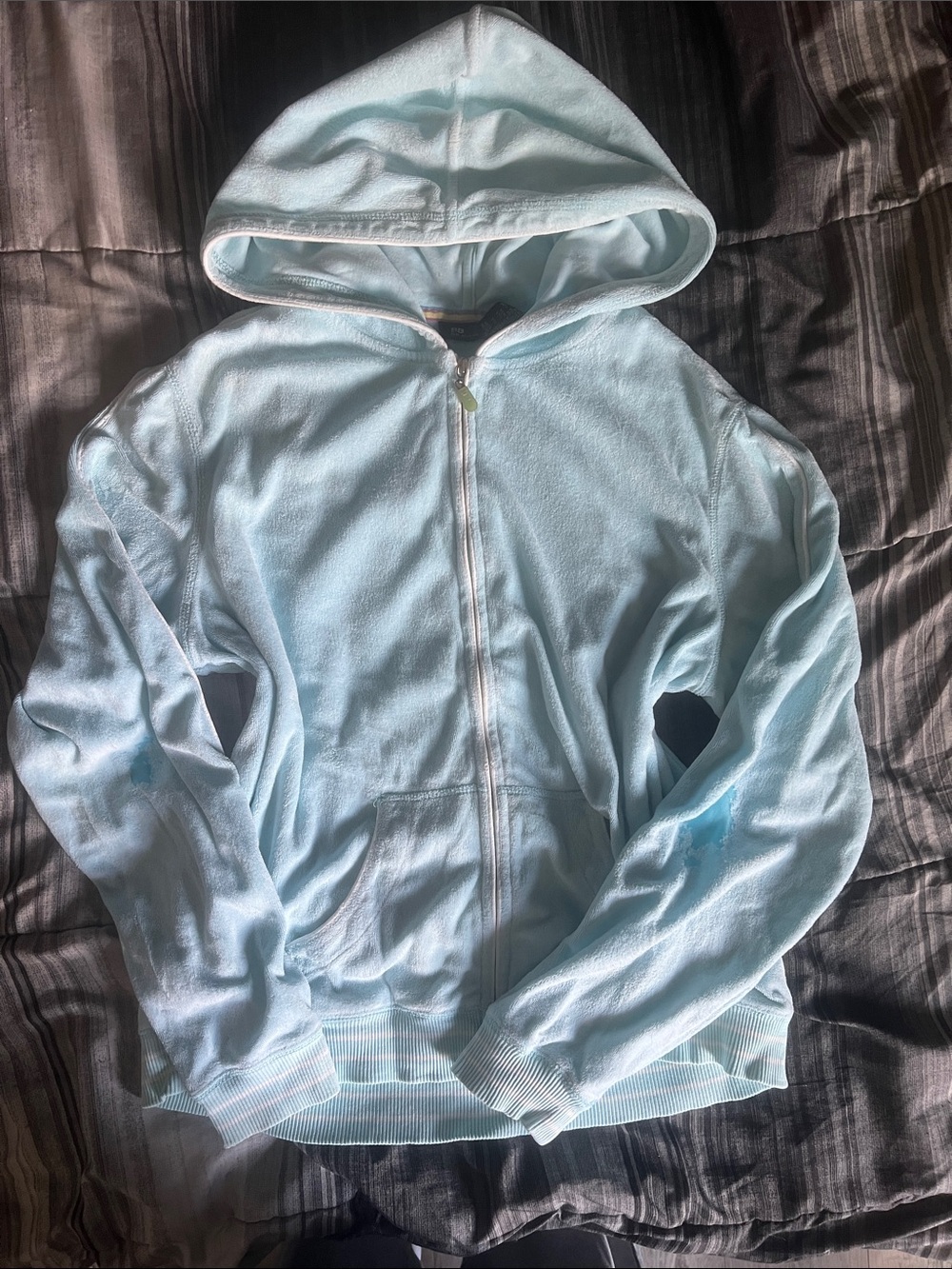 Vintage St. John's Bay Light Blue women’s  Zip Hoodie